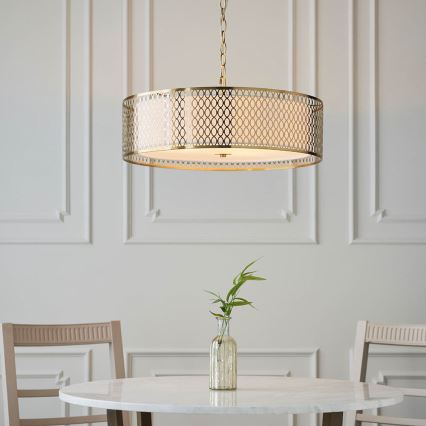 Endon 101569 - Lysekrone på kæde CORDERO 3xE27/10W/230V guld