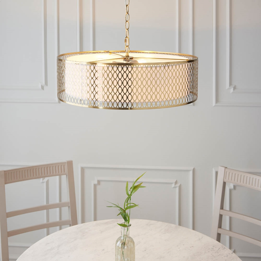 Endon 101569 - Lysekrone på kæde CORDERO 3xE27/10W/230V guld