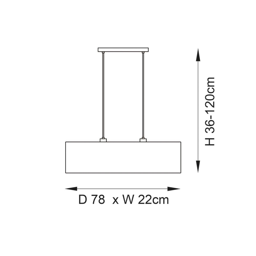 Endon 101692 - Pendel LONGSHORE 2xE27/10W/230V beige