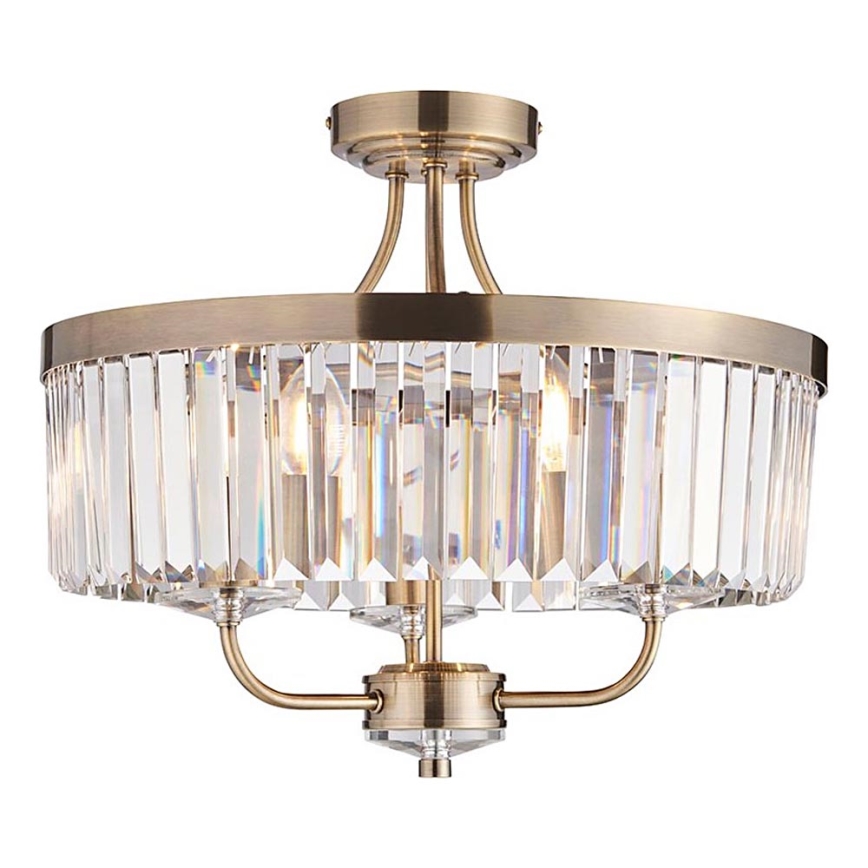 Endon 102506 - Loftlampe CHESTERFIELD 3xE14/6W/230V diameter 45 cm messing