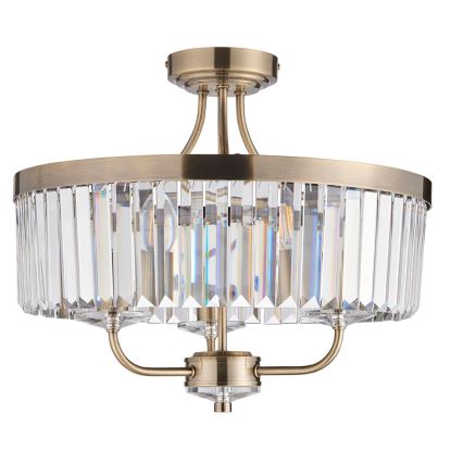 Endon 102506 - Loftlampe CHESTERFIELD 3xE14/6W/230V diameter 45 cm messing