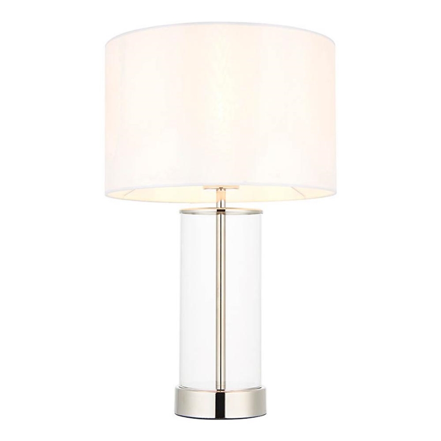 Endon 102674 - Dæmpbar bordlampe LESSINA 1xE27/10W/230V blank krom/hvid