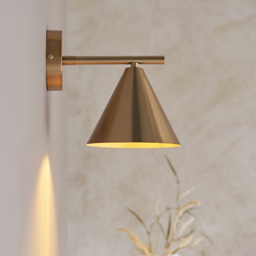 Endon 102893 - Vægspot CAPE 1xE14/7W/230V messing