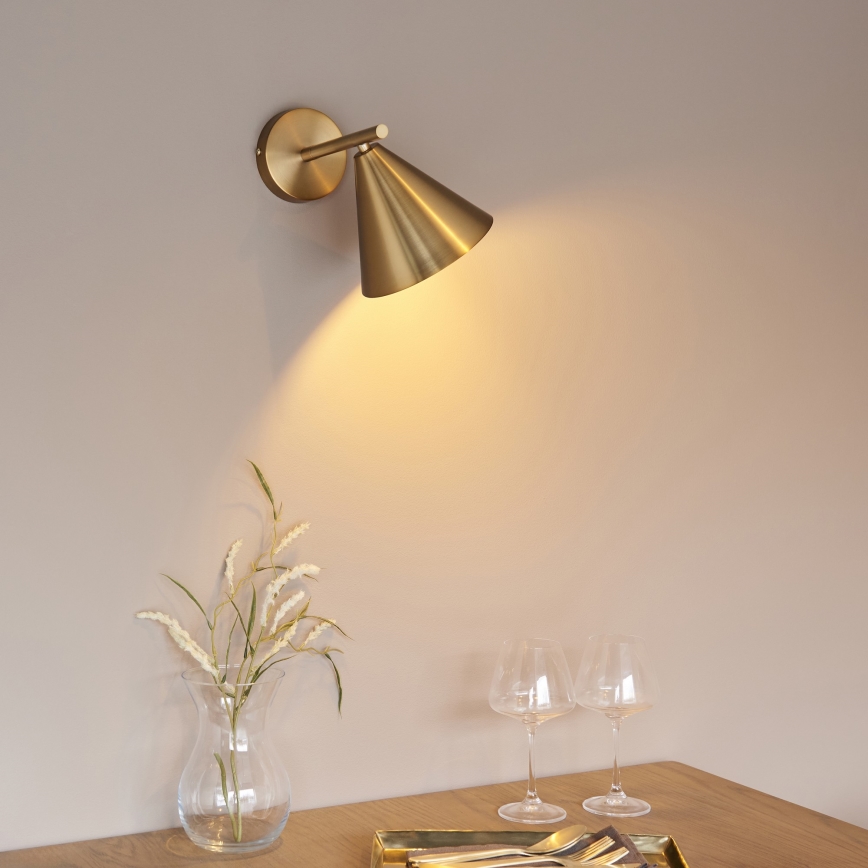 Endon 102893 - Vægspot CAPE 1xE14/7W/230V messing