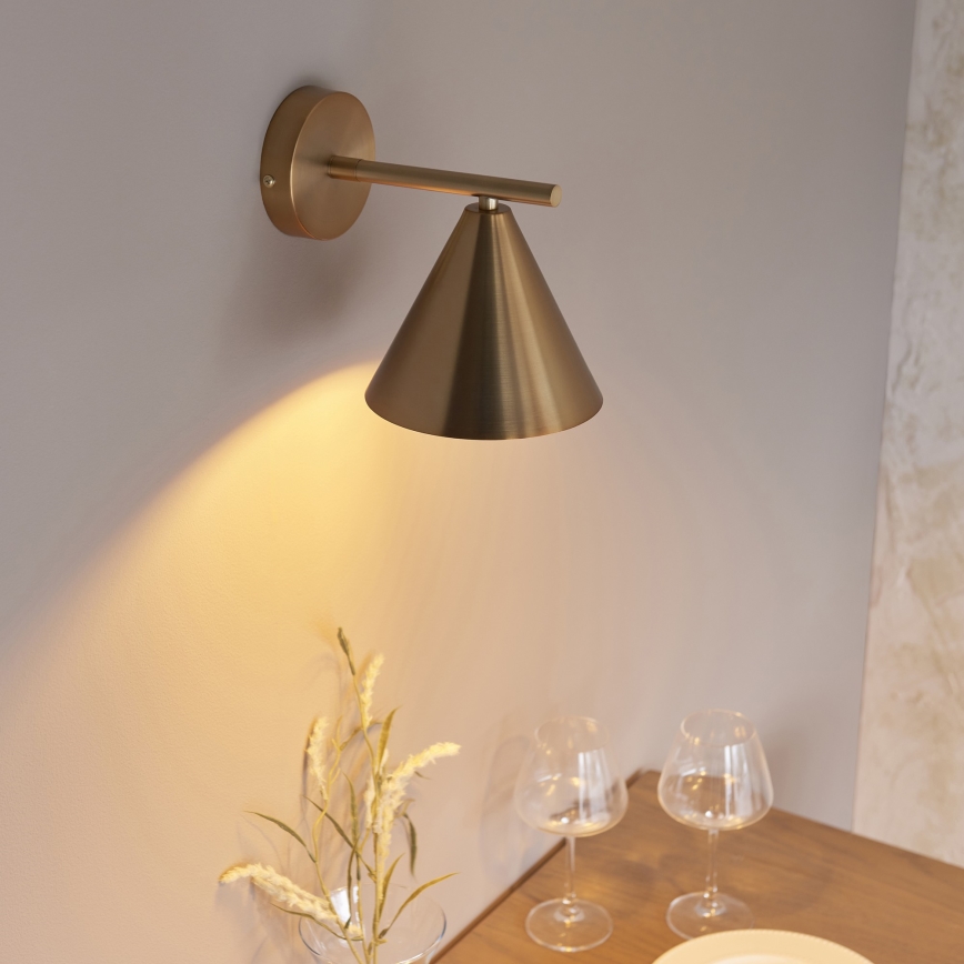 Endon 102893 - Vægspot CAPE 1xE14/7W/230V messing