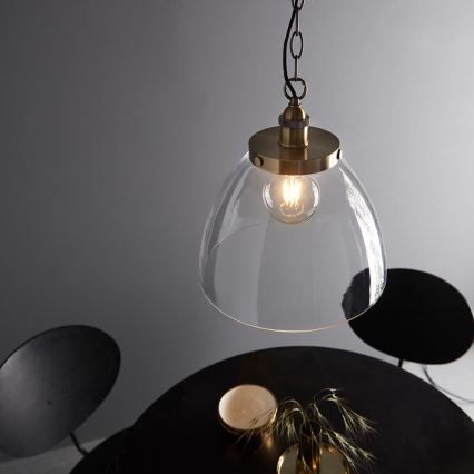 Endon 102926 - Pendel med kædeophæng HANSEN 1xE27/10W/230V messing