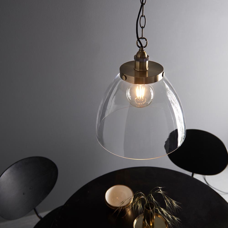 Endon 102926 - Pendel med kædeophæng HANSEN 1xE27/10W/230V messing