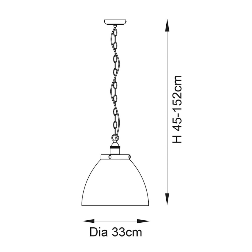 Endon 102926 - Pendel med kædeophæng HANSEN 1xE27/10W/230V messing
