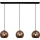 Endon 102929 - Pendel BOLI 3xE27/10W/230V sort/røget brun