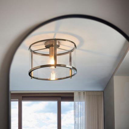 Endon 103112 - Loftlampe HOPTON 1xE27/10W/230V mat krom