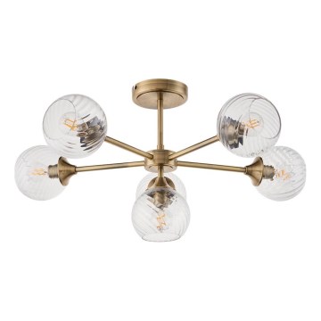 Endon 103171 - Pendellampe ALLEGRA 6xE14/7W/230V messing/transparent