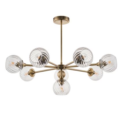 Endon 103172 - Pendellampe ALLEGRA 8xE14/7W/230V messing/transparent