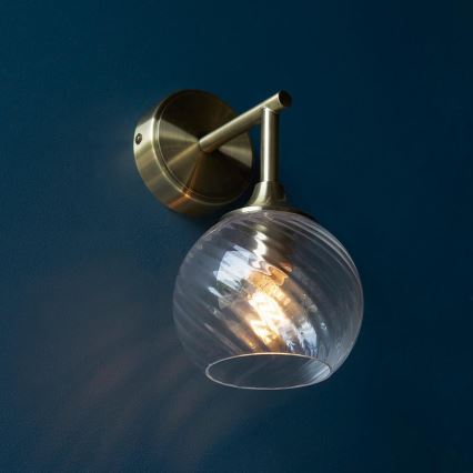 Endon 103173 - Væglampe ALLEGRA 1xE14/7W/230V messing/transparent