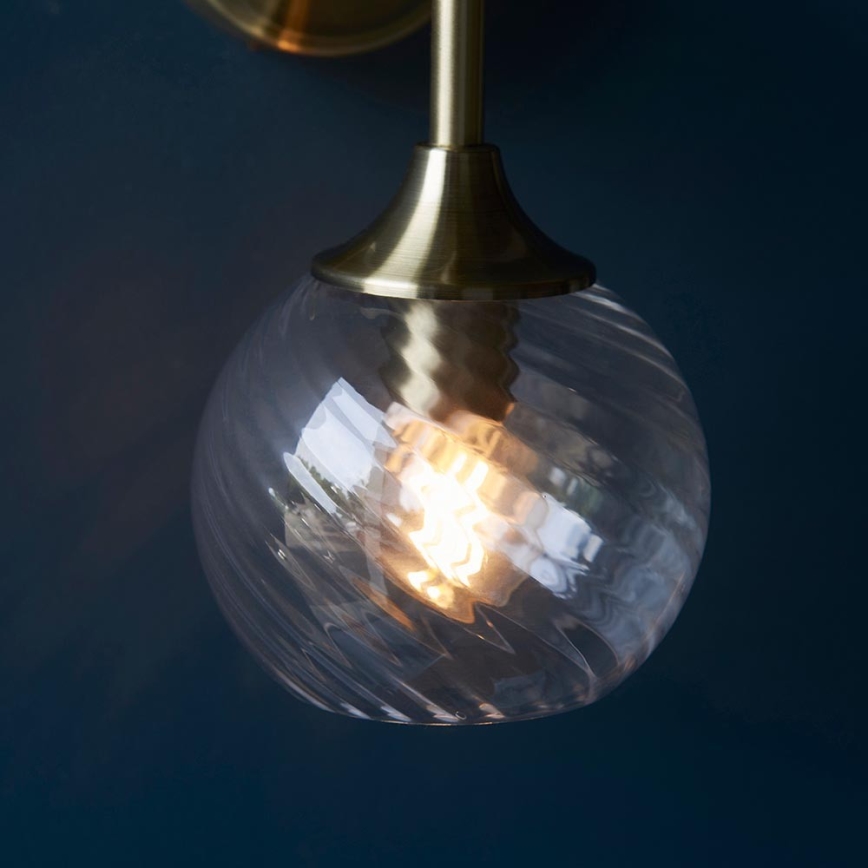 Endon 103173 - Væglampe ALLEGRA 1xE14/7W/230V messing/transparent