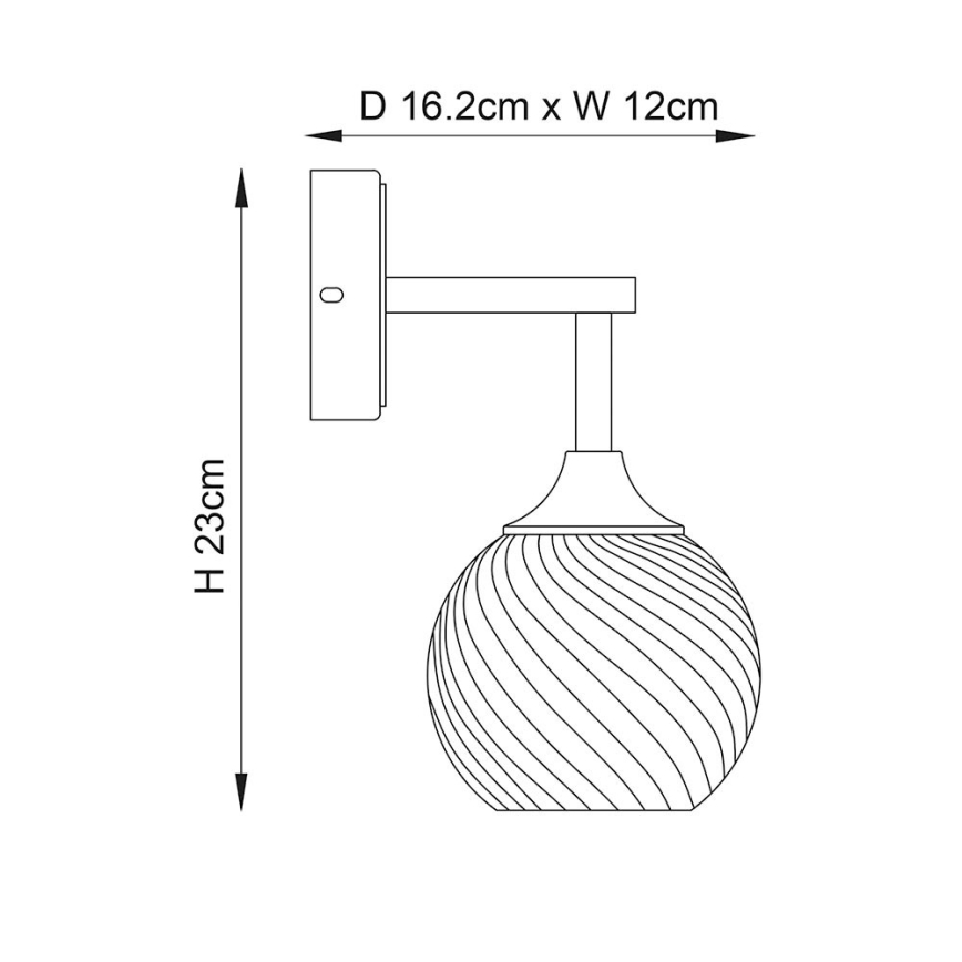 Endon 103173 - Væglampe ALLEGRA 1xE14/7W/230V messing/transparent