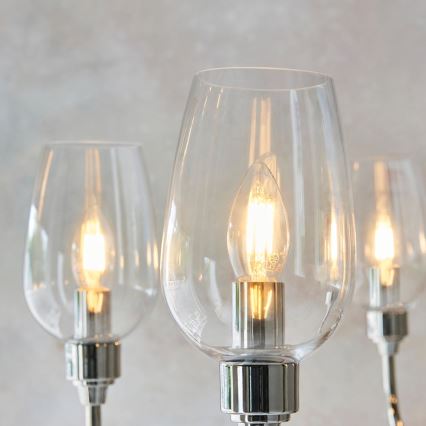 Endon 103315 - Lysekrone på kæde 6xE14/6W/230V poleret krom