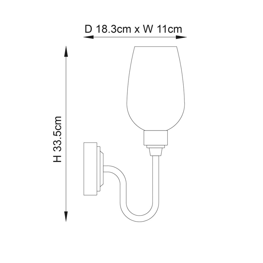 Endon 103316 - Vægarmatur STOURTON 1xE14/6W/230V poleret krom