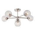 Endon 104050 - Pendellampe ALLEGRA 6xE14/7W/230V skinnende krom/transparent