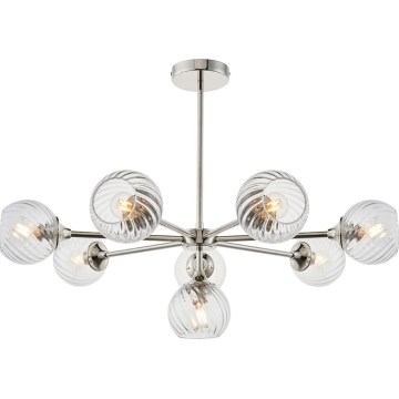 Endon 104051 - Lysekrone på stang ALLEGRA 8xE14/7W/230V poleret krom