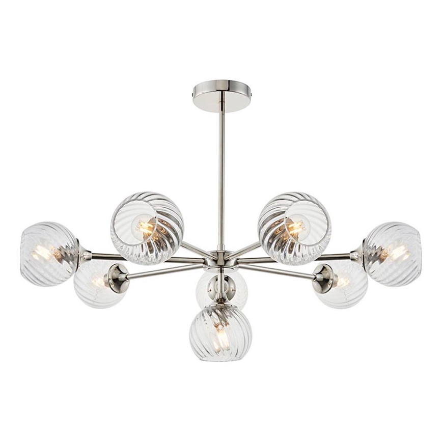 Endon 104051 - Lysekrone på stang ALLEGRA 8xE14/7W/230V poleret krom