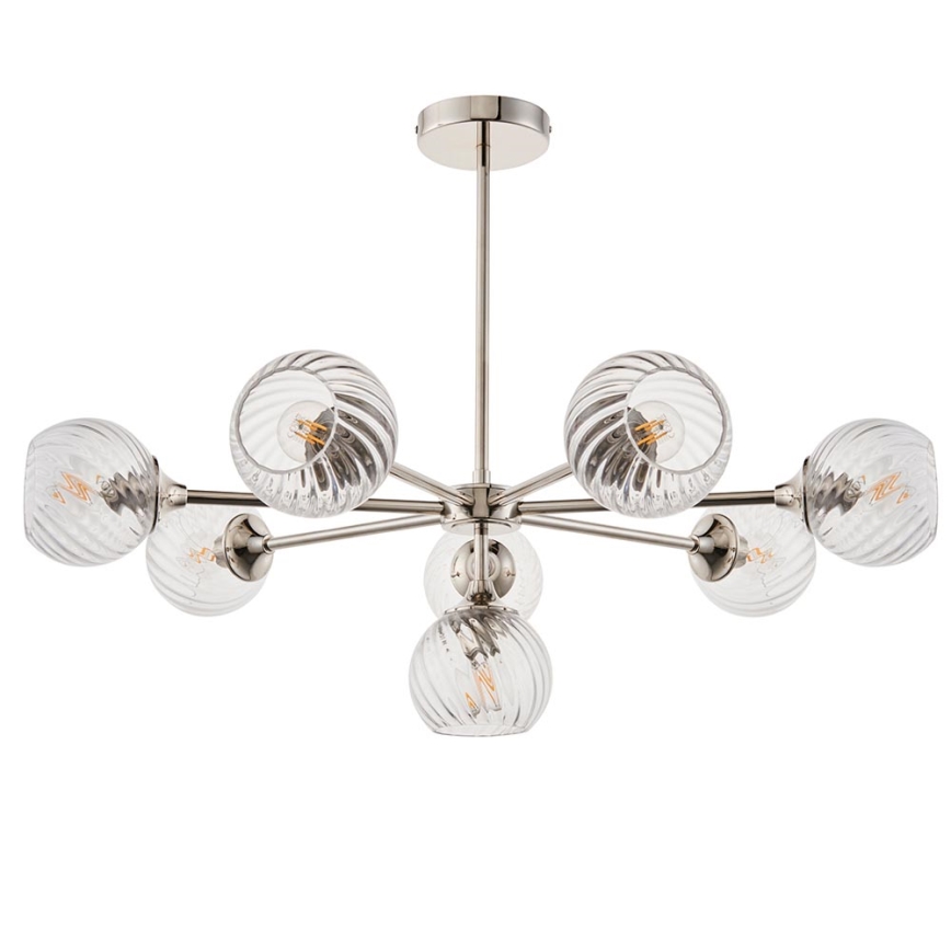 Endon 104051 - Lysekrone på stang ALLEGRA 8xE14/7W/230V poleret krom