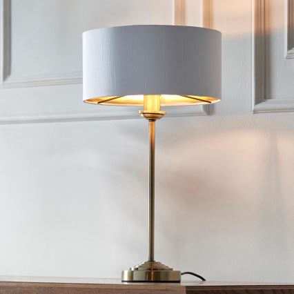 Endon 104054 - Bordlampe HIGHCLERE 1xE14/7W/230V hvid/messing diameter 25 cm
