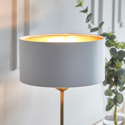 Endon 104054 - Bordlampe HIGHCLERE 1xE14/7W/230V hvid/messing diameter 25 cm