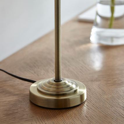 Endon 104054 - Bordlampe HIGHCLERE 1xE14/7W/230V hvid/messing diameter 25 cm