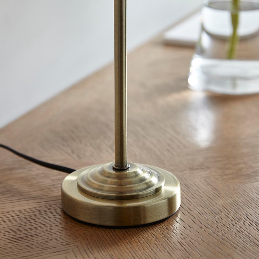 Endon 104054 - Bordlampe HIGHCLERE 1xE14/7W/230V hvid/messing diameter 25 cm