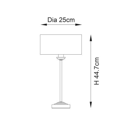Endon 104054 - Bordlampe HIGHCLERE 1xE14/7W/230V hvid/messing diameter 25 cm