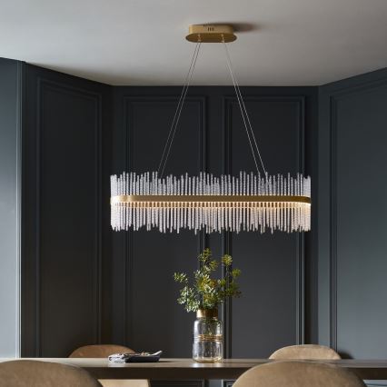 Endon 104082 - Dæmpbar LED-pendel med wireophæng ADRIEL LED/47W/230V 3000K guld/klar