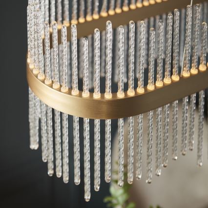Endon 104082 - Dæmpbar LED-pendel med wireophæng ADRIEL LED/47W/230V 3000K guld/klar