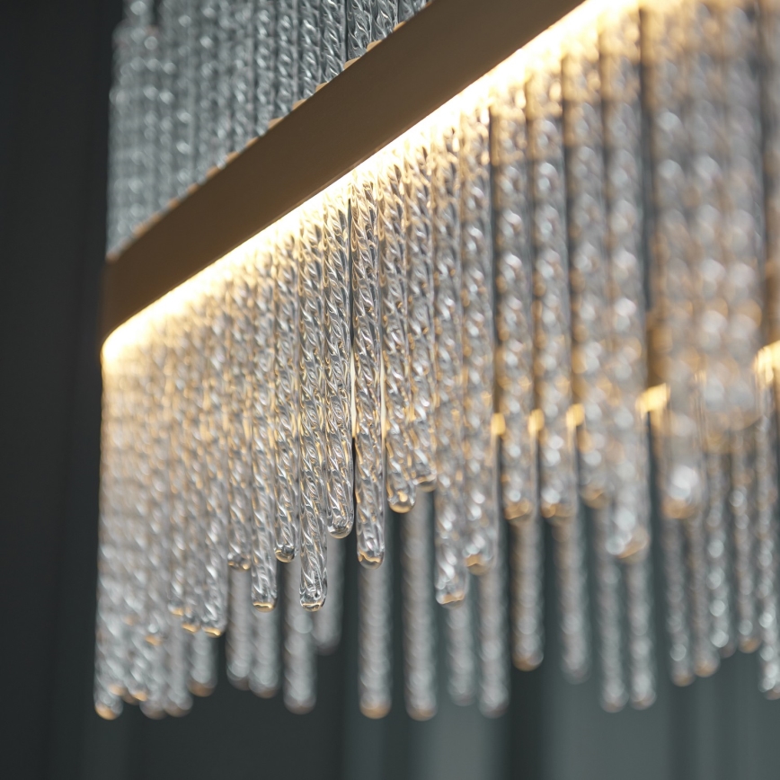 Endon 104082 - Dæmpbar LED-pendel med wireophæng ADRIEL LED/47W/230V 3000K guld/klar