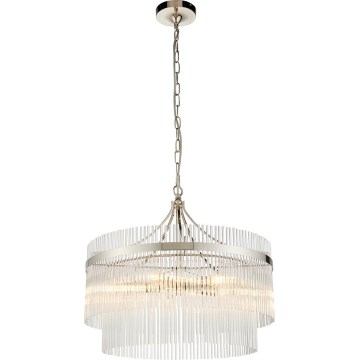 Endon 104112 - Lysekrone på kæde MARIETTA 5xE14/7W/230V blank krom/klar