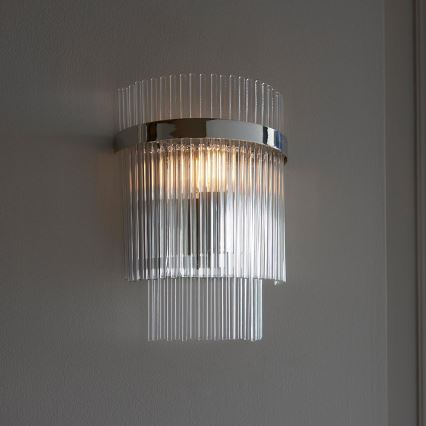 Endon 104114 - Væglampe MARIETTA 1xE14/6W/230V skinnende krom/transparent