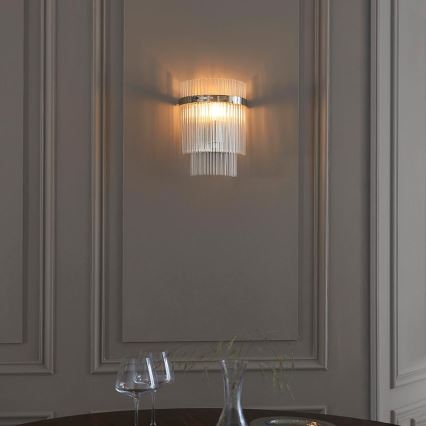 Endon 104114 - Væglampe MARIETTA 1xE14/6W/230V skinnende krom/transparent