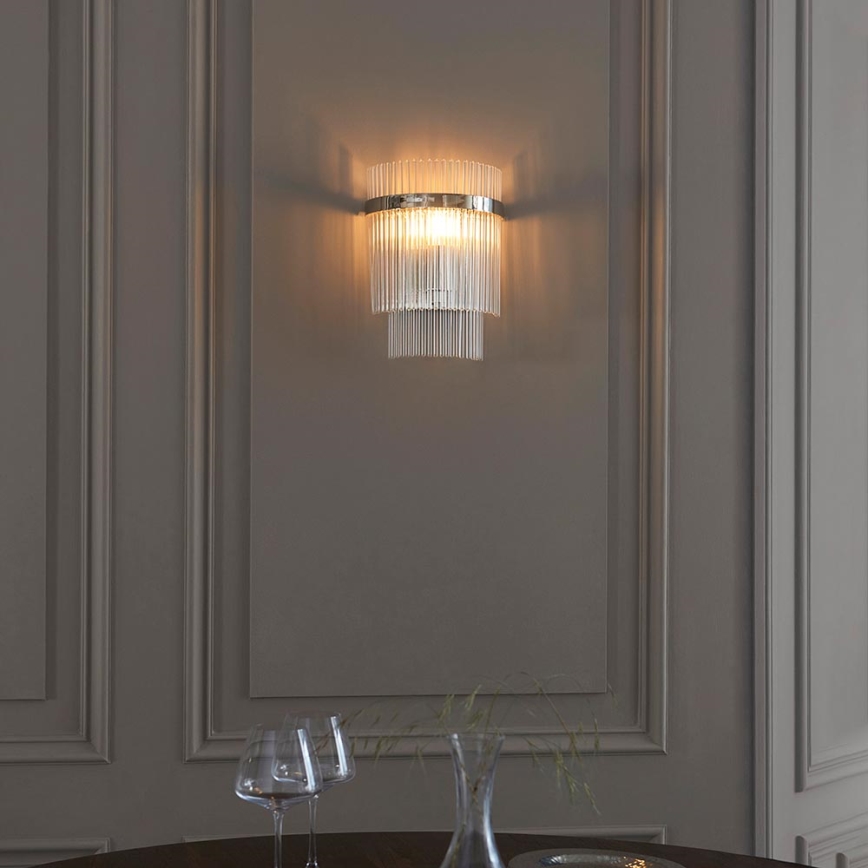 Endon 104114 - Væglampe MARIETTA 1xE14/6W/230V skinnende krom/transparent