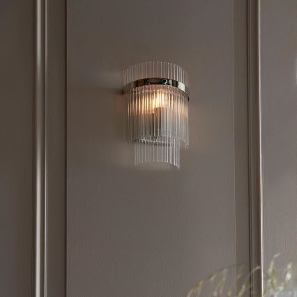 Endon 104114 - Væglampe MARIETTA 1xE14/6W/230V skinnende krom/transparent