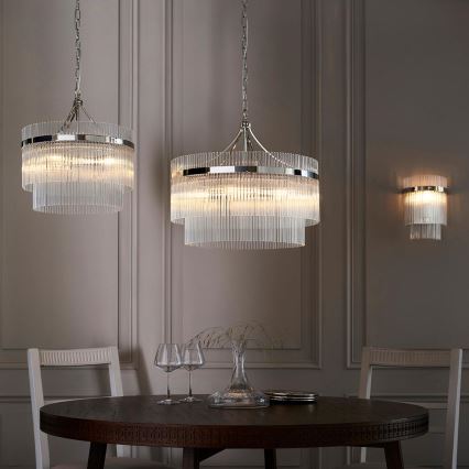 Endon 104114 - Væglampe MARIETTA 1xE14/6W/230V skinnende krom/transparent