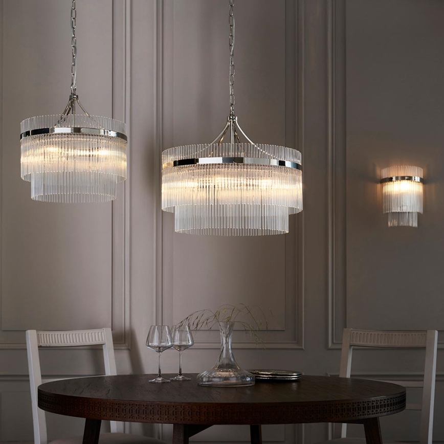 Endon 104114 - Væglampe MARIETTA 1xE14/6W/230V skinnende krom/transparent