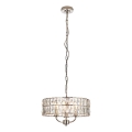 Endon 104466 - Pendel med kædeophæng CLIFTON 3xE14/6W/230V skinnende krom/transparent diameter 38,5 cm