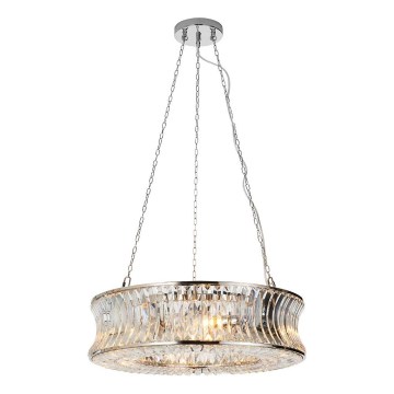 Endon 104528 - Lysekrone med kæde 6xE14/6W/230V blank krom