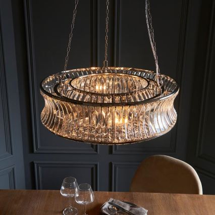 Endon 104528 - Lysekrone med kæde 6xE14/6W/230V blank krom