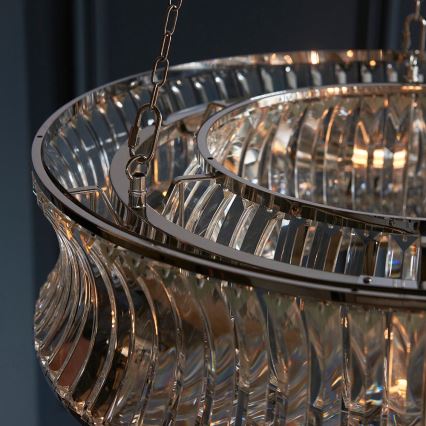 Endon 104528 - Lysekrone med kæde 6xE14/6W/230V blank krom