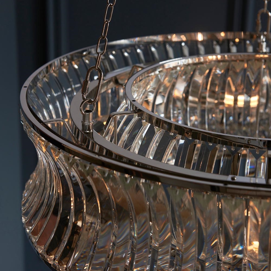 Endon 104528 - Lysekrone med kæde 6xE14/6W/230V blank krom