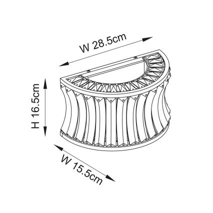 Endon 104529 - Væglampe 2xE14/7W/230V poleret krom