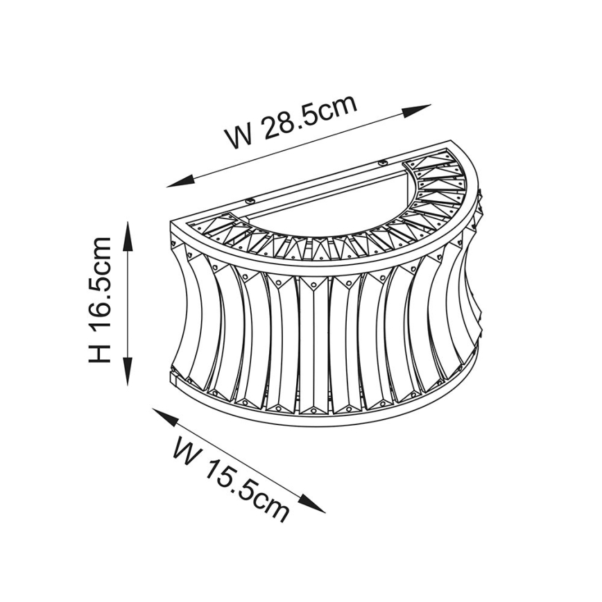 Endon 104529 - Væglampe 2xE14/7W/230V poleret krom