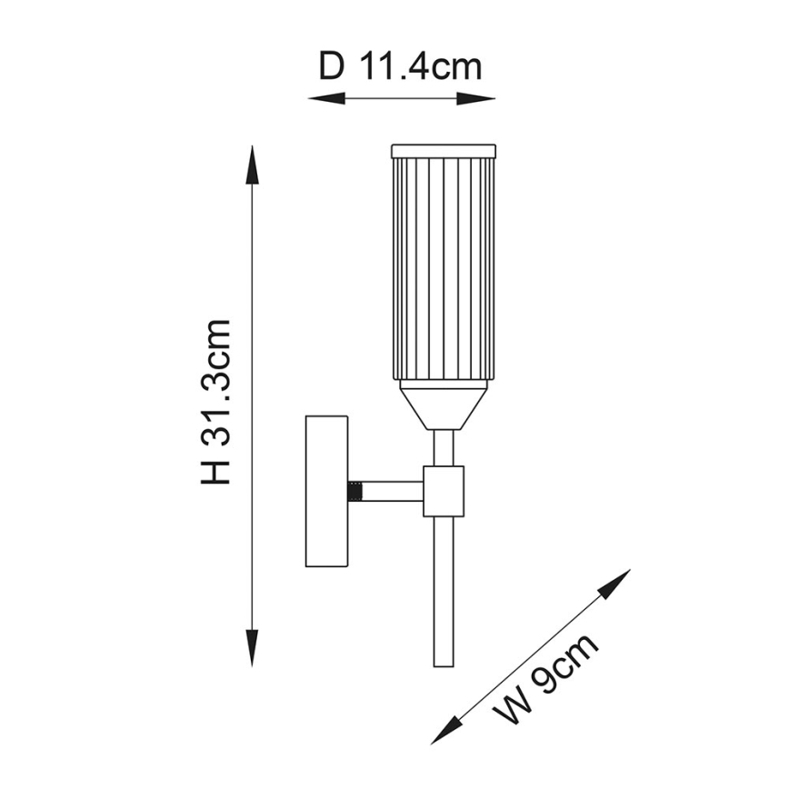 Endon 106258 - Væglampe TOUR 1xG9/3W/230V messing