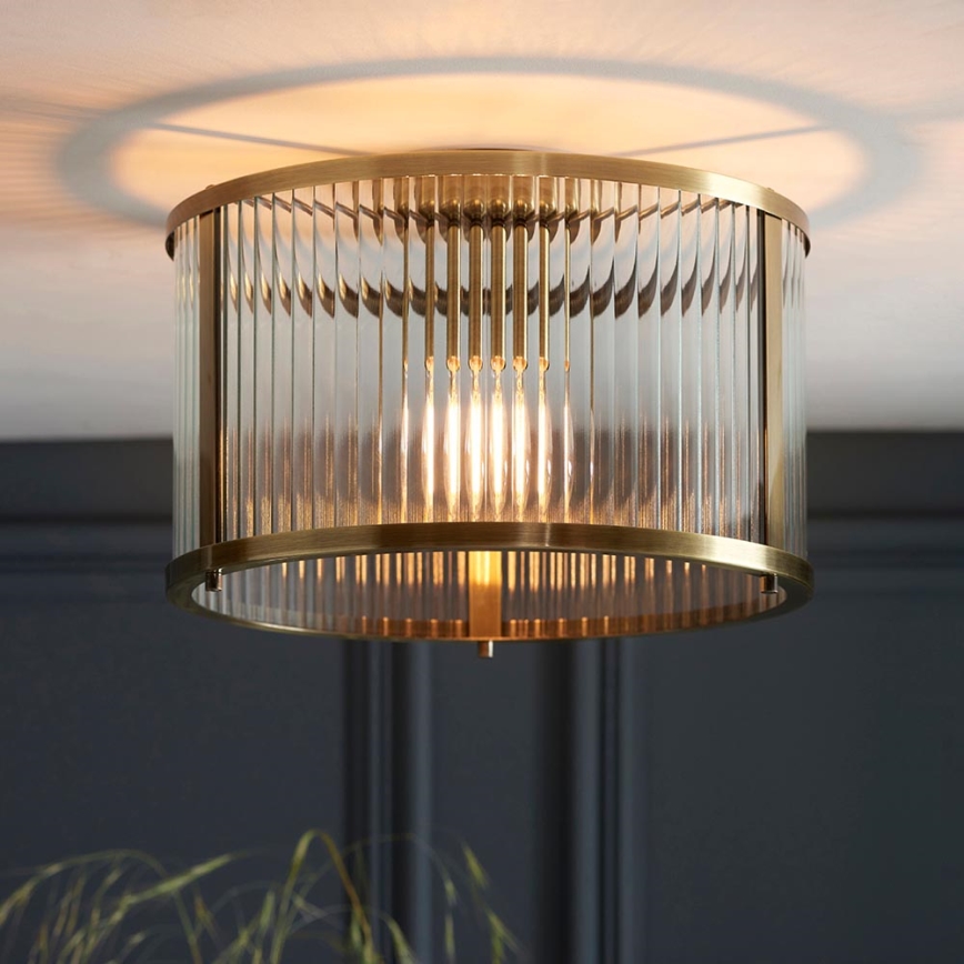 Endon 106265 - Loftlampe RIDGETON 1xE27/10W/230V messing