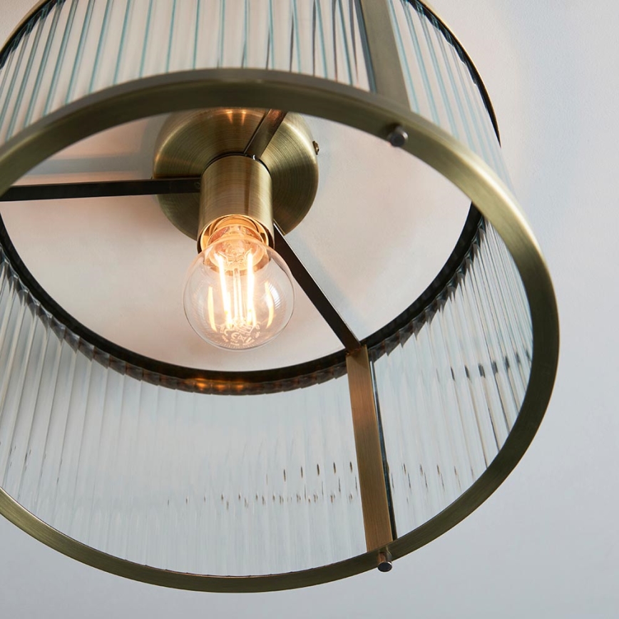 Endon 106265 - Loftlampe RIDGETON 1xE27/10W/230V messing